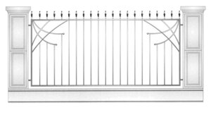 Кованое ограждение в стиле Модерн
