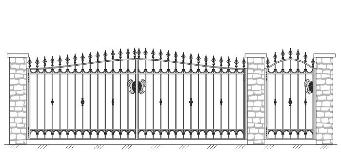 Кованые  ворота от компании Ковка-Трейд - фото 1