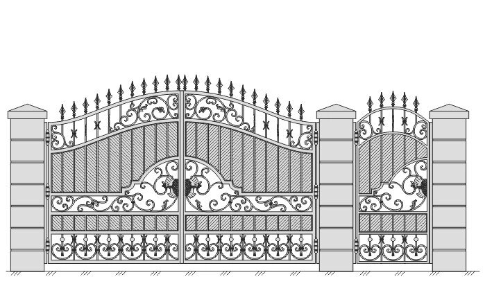 Кованые  ворота от компании Ковка-Трейд - фото 1