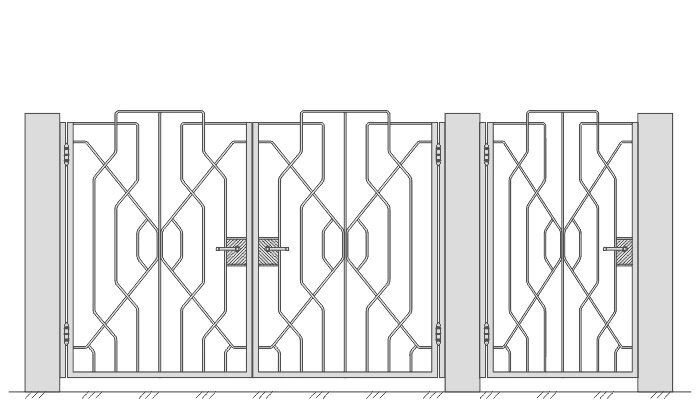 Кованые  ворота ##от компании## Ковка-Трейд - ##фото## 1