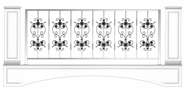 Кованый балкон Церта-Пласт 3036 от компании Ковка-Трейд - фото 1