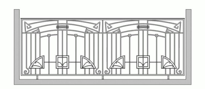 Кованый балкон в греческом стиле от компании Ковка-Трейд - фото 1