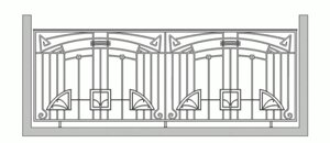 Кованый балкон в греческом стиле