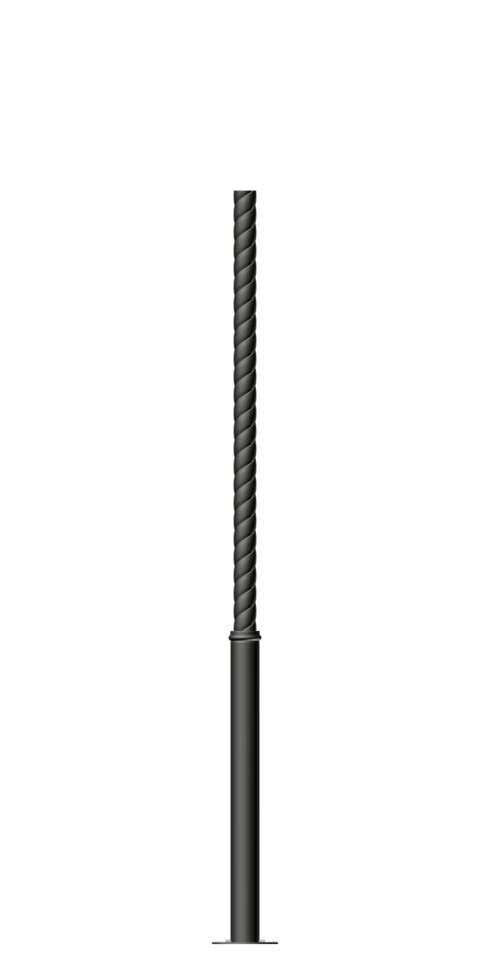 Опора освещения из витой трубы высота 2,0 метра от компании Ковка-Трейд - фото 1