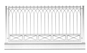 Кованое ограждение 40х25 Церта-Пласт 4056