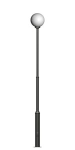 Фонарь на гладкой трубе с одним светильником высота 3,5 метра