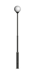 Фонарь на гладкой трубе с одним светильником высота 3,5 метра