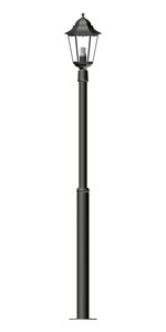Фонарь на гладкой трубе с одним светильником высота 1,5 метра