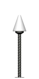 Фонарь на витой трубе с одним светильником высота 0,8 метра