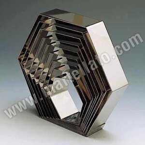 Форма кондитерская "Шестиугольник" 23,5х25,5 см h 4 см, нержав. сталь 3H4X13
