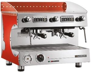 Кофемашина Sanremo Capri SAP DLX (полуавтомат) 2 гр. красная