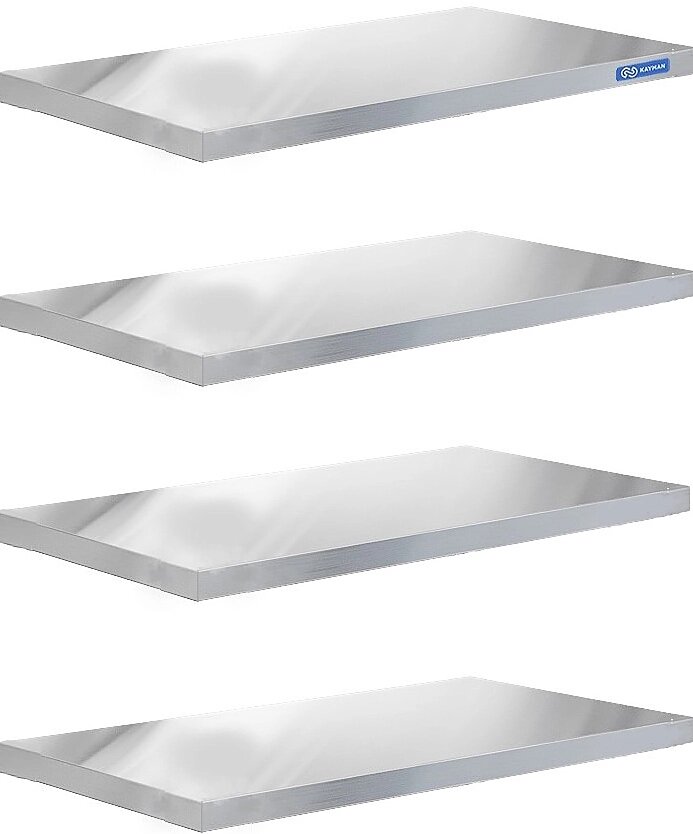Комплект сплошных полок для стеллажа кухонного Kayman ПС-42/0605 от компании ООО «ФудПром» - фото 1