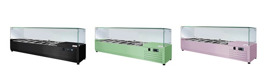 Настольная холодильная витрина ToppingBox НХВсп-10 (с прямоугольным стеклом) от компании ООО «ФудПром» - фото 1