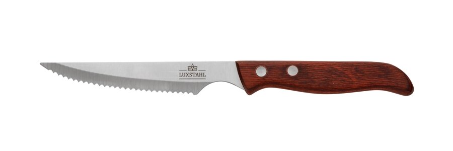 Нож для стейка 115 мм Wood Line Luxstahl [HX-KK069-A] от компании ООО «ФудПром» - фото 1