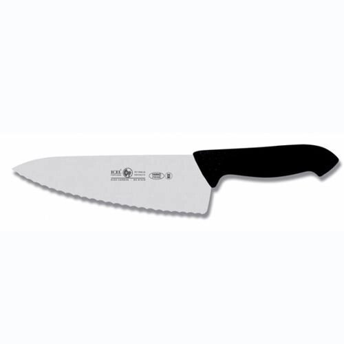 Нож поварской "Шеф" 25см с волнистой кромкой, черный HORECA PRIME 28100. HR60000.250 от компании ООО «ФудПром» - фото 1