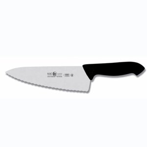 Нож поварской "Шеф" 25см с волнистой кромкой, черный HORECA PRIME 28100. HR60000.250