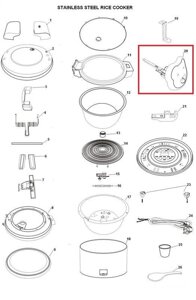 Переключатель #20 для рисоварки т. м. Eksi серии RC, модель RC-5.5L