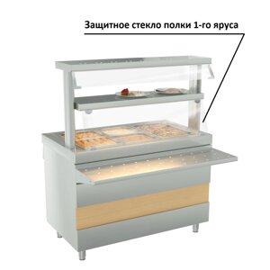 СТЕКЛО ЗАЩИТНОЕ ДЛЯ ПОЛКИ 1-ГО ЯРУСА KAYMAN PRESTO (755ММ)