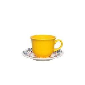 Пара чайная FLOREAL LA POLLERA (чашка 200мл и блюдце 15см) Oxford 75365, J071-6810