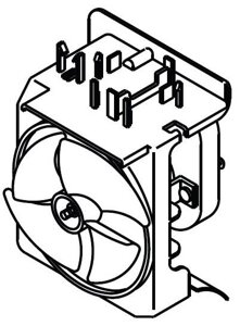 Вентилятор в сборе 54127058 для печи микроволновой т. м. Menumaster серии RCS модели RCS511TS