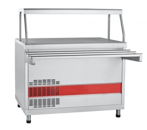 Прилавок холодильный Abat ПВВ (Н)-70КМ-НШ вся нерж плоский стол, нейтр шкаф