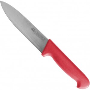 Нож поварской 16 см Roal красная пластиковая ручка