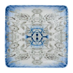 KUTAHYA Blue Blanc BNTAN23DU891310 Тарелка плоская квадратная без полей (D2, 23х23см, h2,4см)