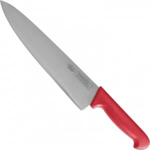 Шеф-нож 25см Roal красная пластиковая ручка