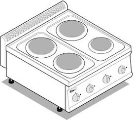 Плита электрическая TecnoInox PCR70E7