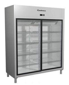 Шкаф холодильный Полюс Carboma R1400К (купе) Inox