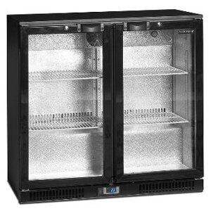 Шкаф холодильный со стеклом Tefcold DB200H барный черный