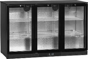 Шкаф холодильный со стеклом Tefcold DB300H-3 барный черный