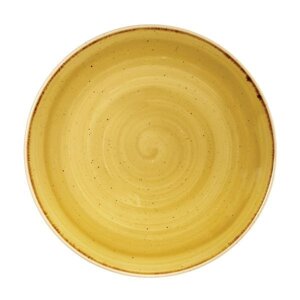 Тарелка мелкая 26см, без борта, StoneCast, цвет Mustard Seed Yellow SMSSEV101