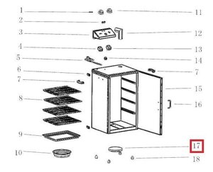 Тэн EDSH-S03-17 (17) для коптильной камеры т. м. Eksi серии EDSH-S, мод. EDSH-S03