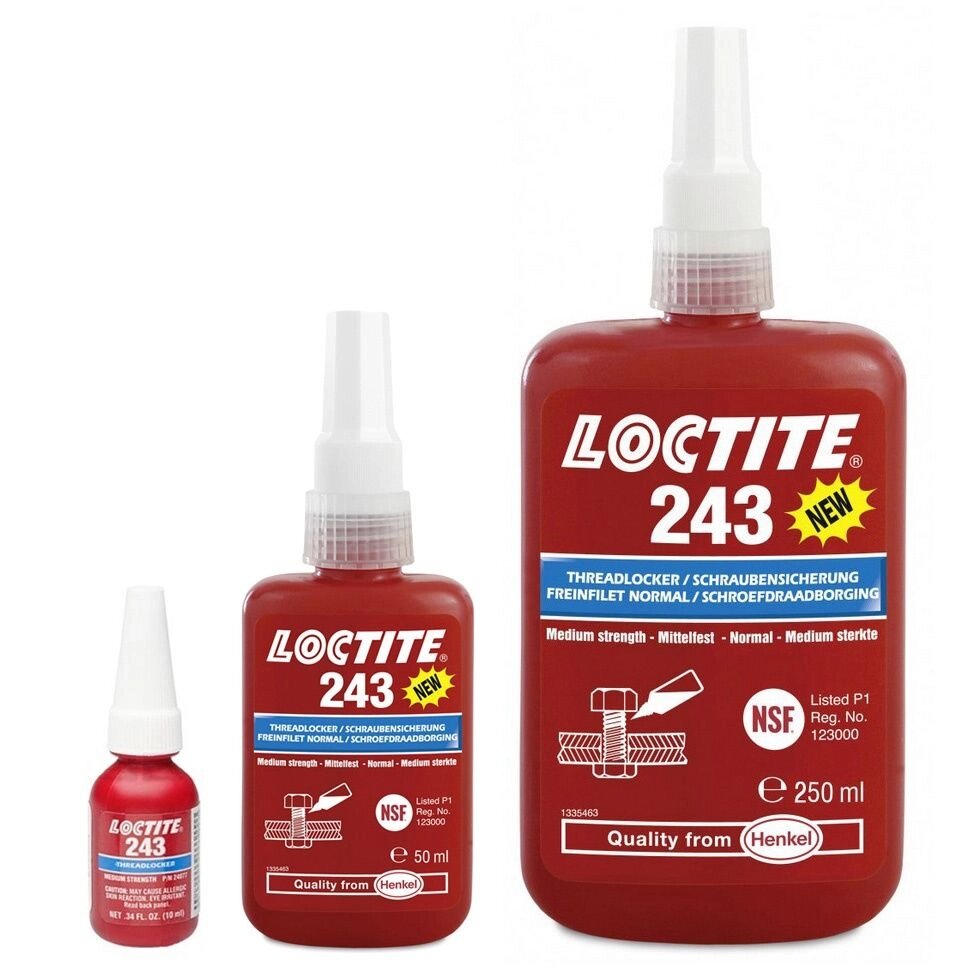 Резьбовой фиксатор средней прочности LOCTITE 243 50ML - наличие