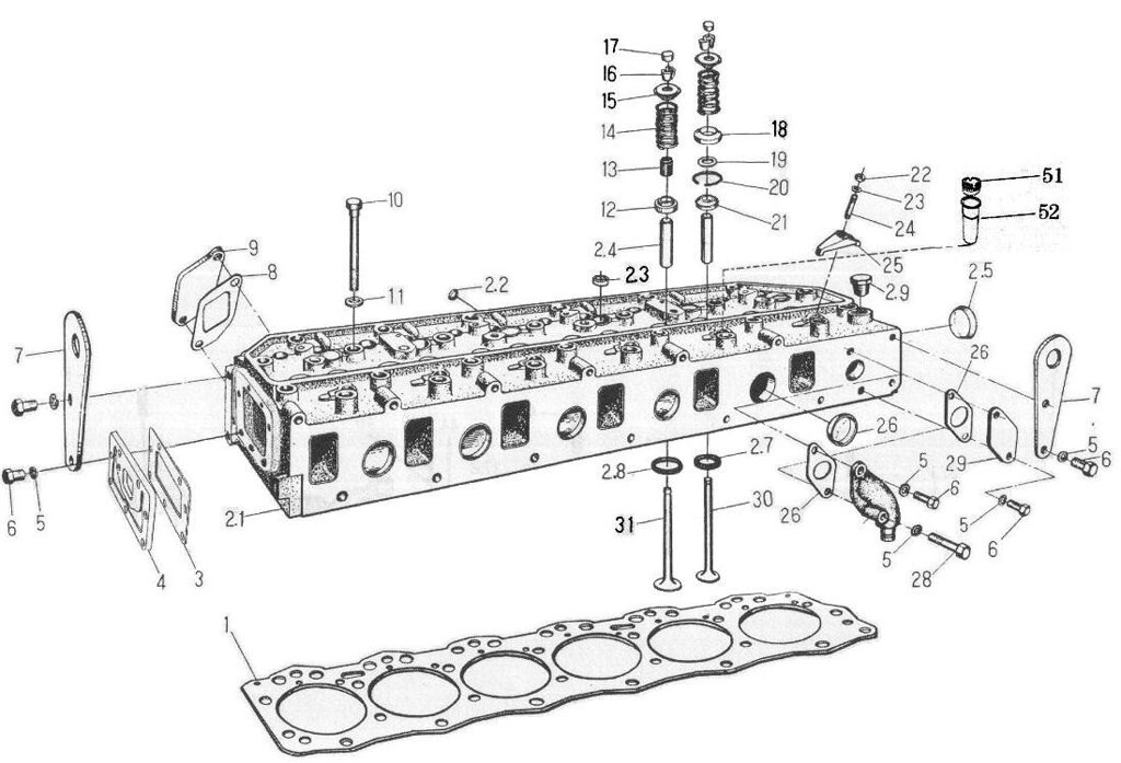 L6R010100Y, Головка блока цилиндров в сборе YTO LR6105/LR6108/LR6B3 от компании ООО «Погрузчик-Сервис Уфа» - фото 1