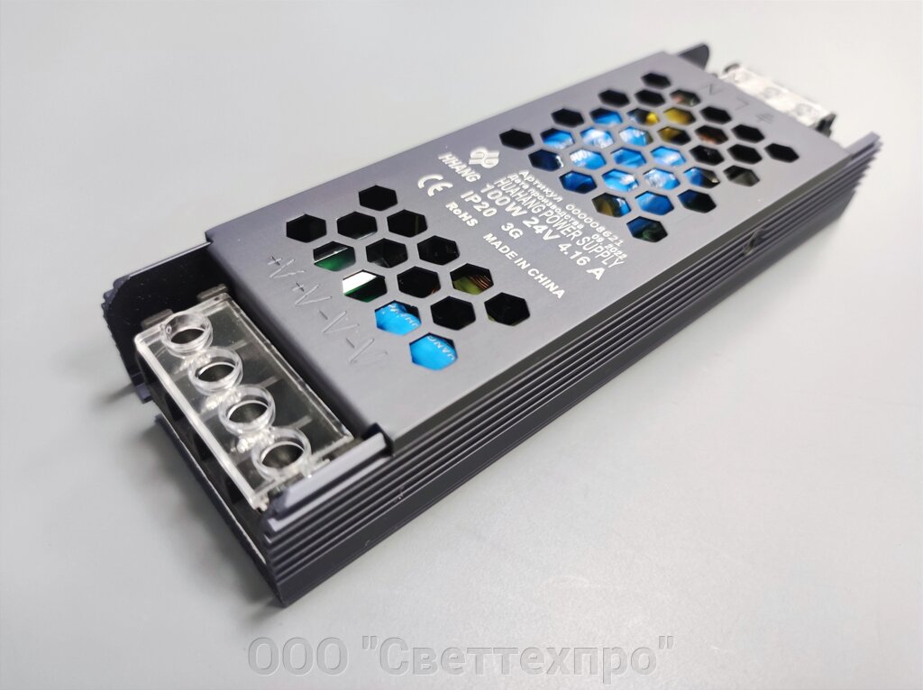 Блок питания 100W-24V-0 Slim от компании ООО "Светтехпро" - фото 1