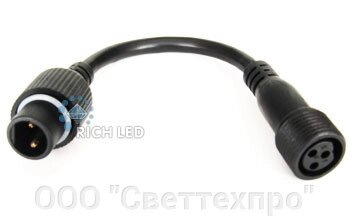 Переходник 2 pin на 3  pin, черный от компании ООО "Светтехпро" - фото 1