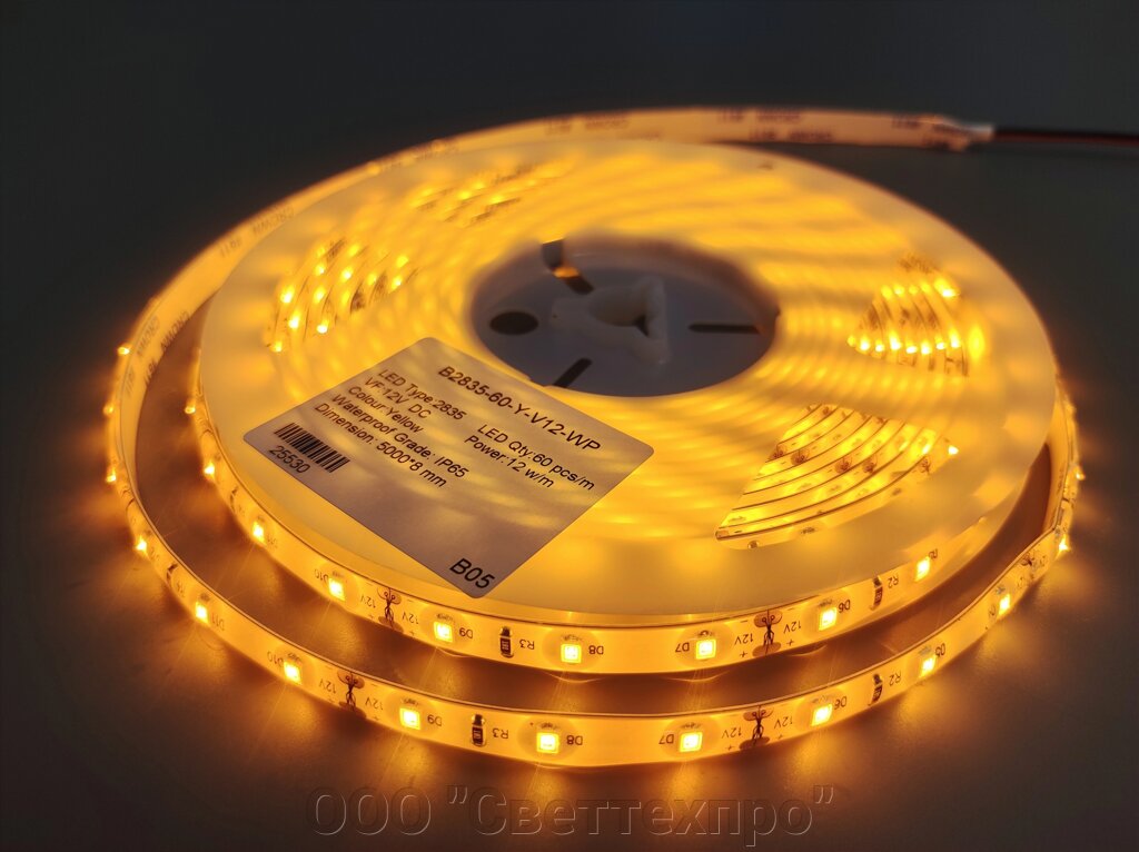 Светодиодная лента 60smd2835-IP54 Yellow Prem от компании ООО "Светтехпро" - фото 1