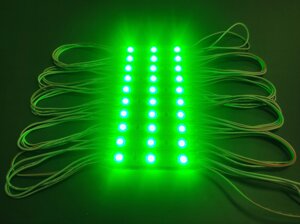 Светодиодный модуль Premium 3smd2835 Green линза