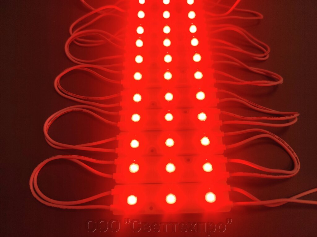 Светодиодный модуль Standard 3smd2835 Red линза от компании ООО "Светтехпро" - фото 1
