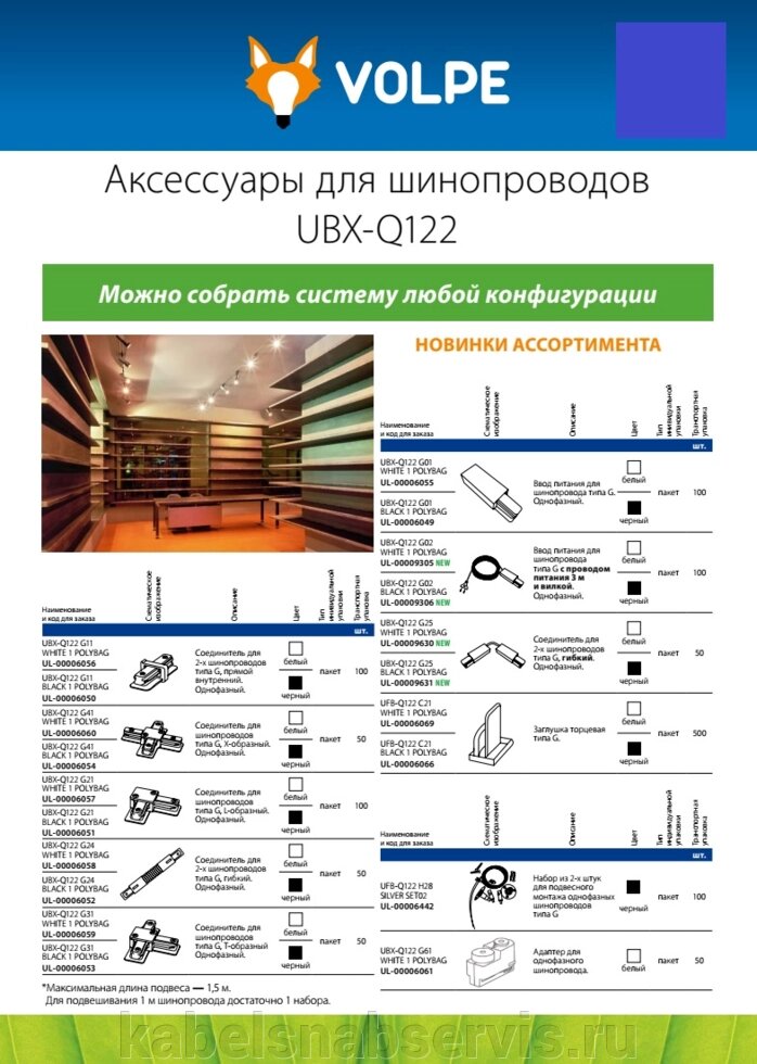 Аксессуары для шинопроводов UBX-Q122 от компании Группа Компаний КабельСнабСервис - фото 1