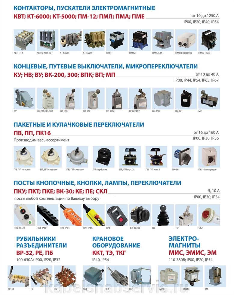 Контакторы, пускатели электромагнитные КВТ, ПМ12, ПМЛ, ПМА, КТ-5000, 6000 от компании Группа Компаний КабельСнабСервис - фото 1