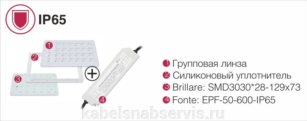 Новые комплекты на основе блоков питания 50W IP65 для сборки уличных и промышленных светильников от компании Группа Компаний КабельСнабСервис - фото 1