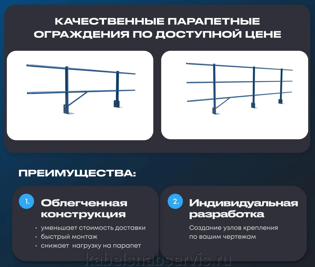 Парапетные ограждения ROLLED от компании Группа Компаний КабельСнабСервис - фото 1