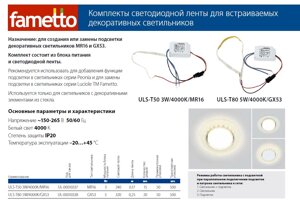 Комплекты светодиодной ленты для встраиваемых декоративных светильников