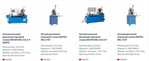 Отрезные станки (полуавтматические, автоматические, ручные, дисковые пилы)