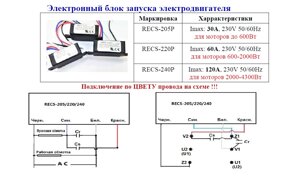 Электронный блок запуска электродвигателя