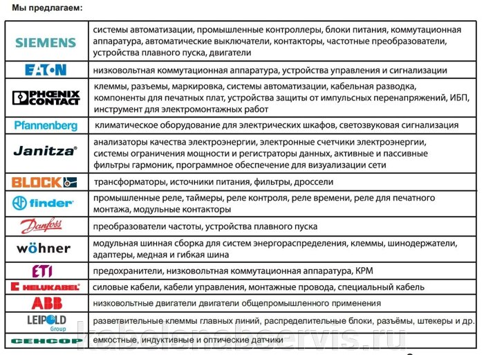 Оборудование производства  Siemens, Finder, EATON, Danfoss, Phoenix Contact, Helukabel, Pfannenberg - фото pic_cfbab3cc4643442_700x3000_1.jpg