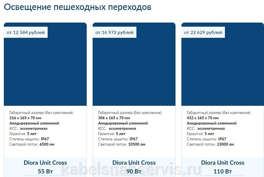 Светильники для пешеходных переходов от компании Группа Компаний КабельСнабСервис - фото 1